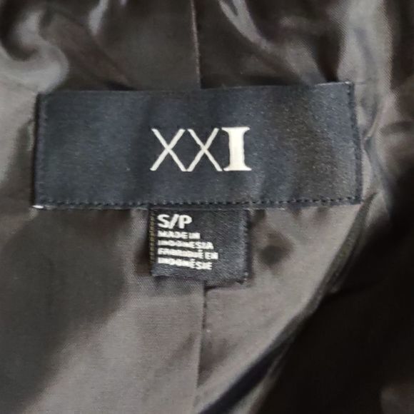 XXI Black and Grey with Thin Orange Striping Fitted Blazer Sz S‎ - Picture 9 of 11